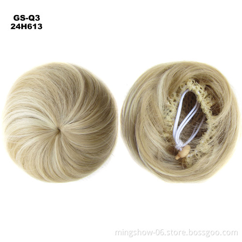 Wholesale messy afro fake hair bun accessories maker